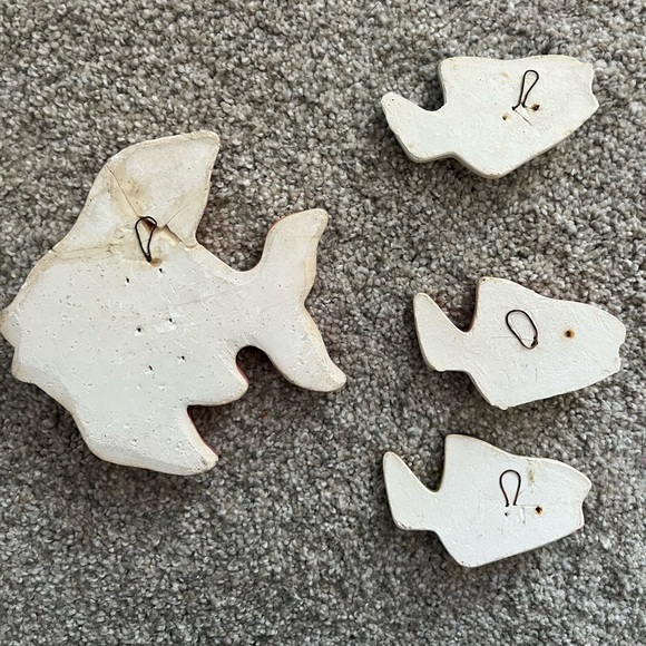 Vintage Chalkware Kitschy Fish wall plaques-set of 4 1960’s - Picture 4 of 6